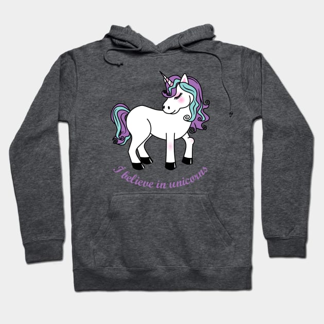 I believe in unicorns Hoodie by Pendientera